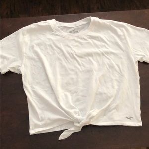White front tie T-shirt from Hollister